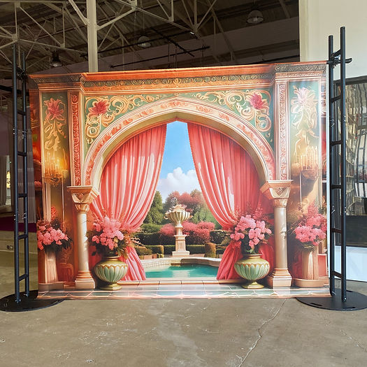 décor en toile d'un palais oriental