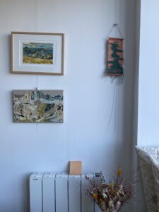 Oeuvres dans l'atelier de Katy Wright